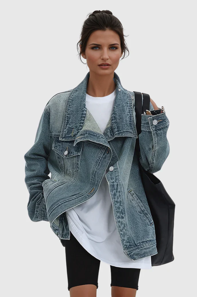 Adriana | Chaqueta de mezclilla femenina moderna